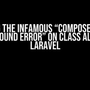 Solving the Infamous “Composer Class Not Found Error” on Class Alias in Laravel